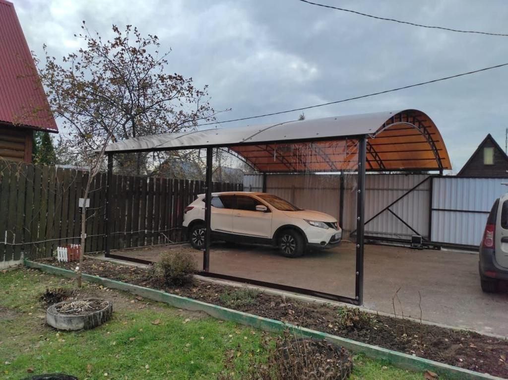 Прозрачные шторы ПВХ для навеса под автомобиль в Богородском