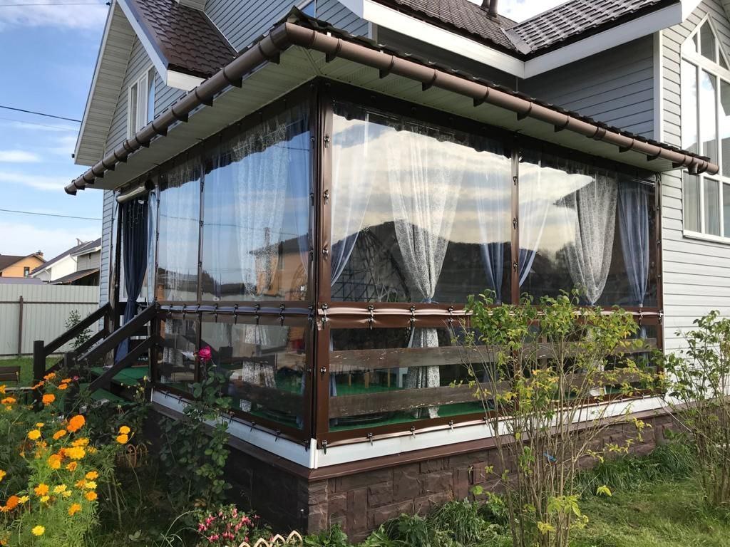 Мягкие окна для террасы частного дома в Богородском